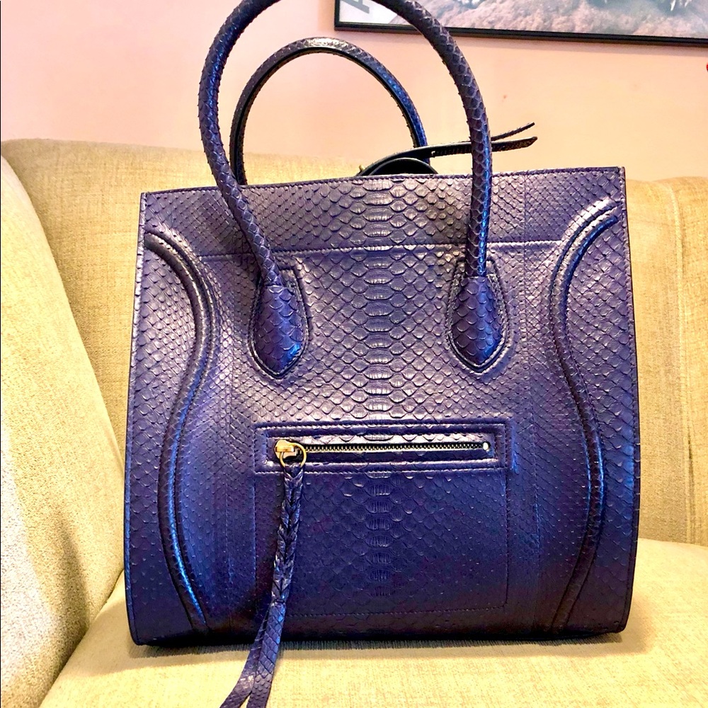 Celine Python “Phantom” Luggage Handbag MINT condition